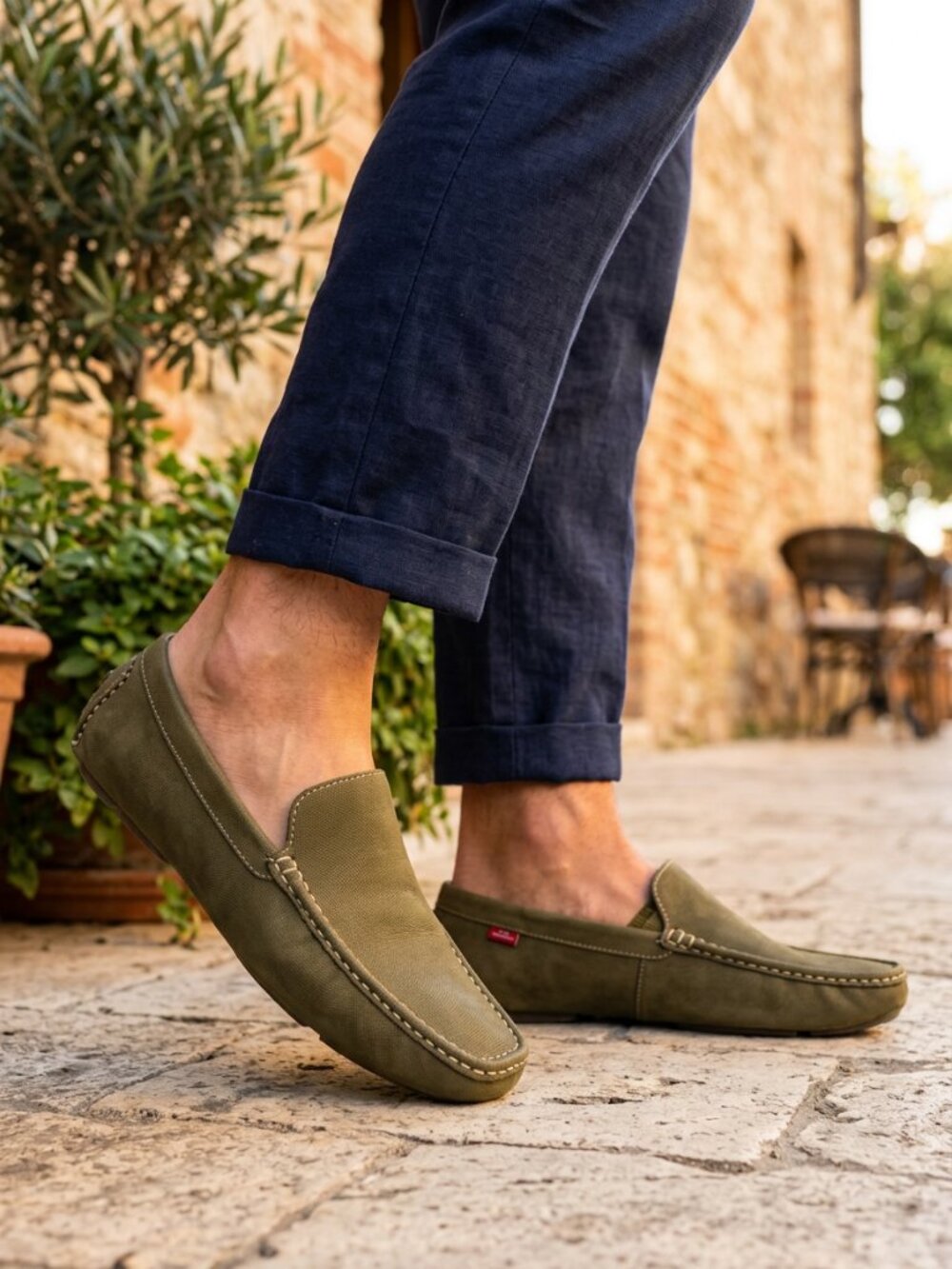 Phat Farm Classic Green Canvas Slip-on Loafer